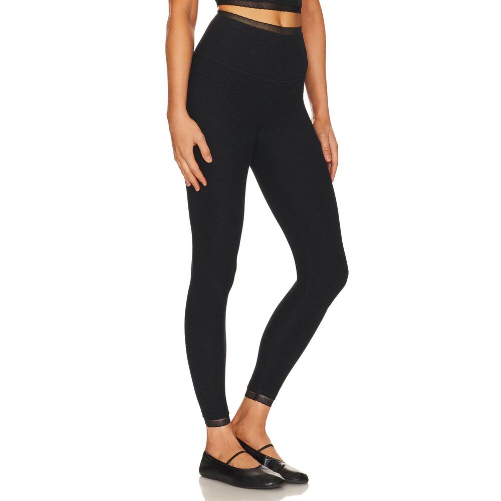 Beyond Yoga Spacedye Allure Midi Legging Darkest Night Lace Accent XS
